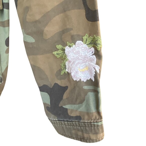 Levi’s Caroline Camo Embroidered Jacket Hippie Military Utility Y2K Grunge Sz L - Picture 6 of 16